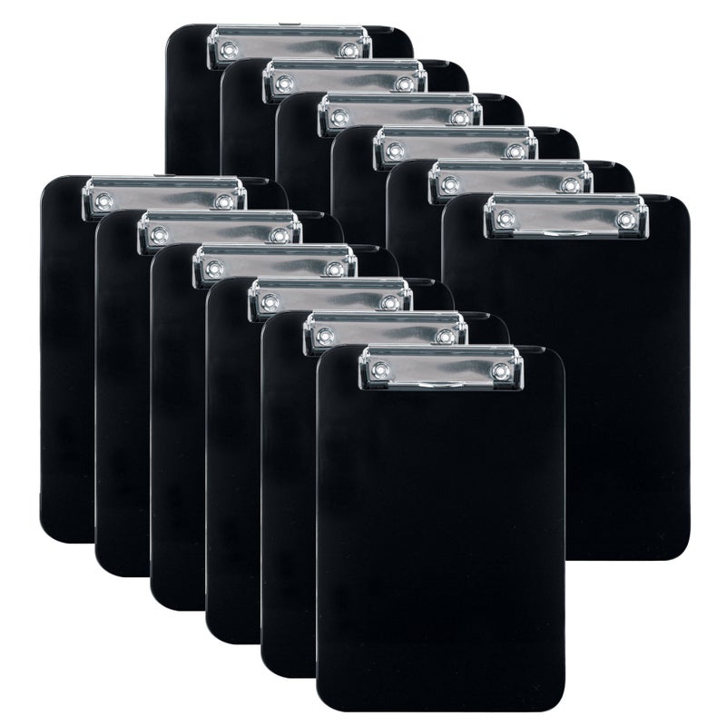Officemate Memo Size Clipboard, Black, Pack of 12 (83012) - Image 1
